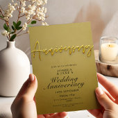 Gold Wedding Jubileum Kaart