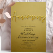 Gold Wedding Jubileum Kaart