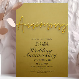 Gold Wedding Jubileum Kaart