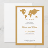 Gold Wedding-kaart Kaart (Voorkant / Achterkant)