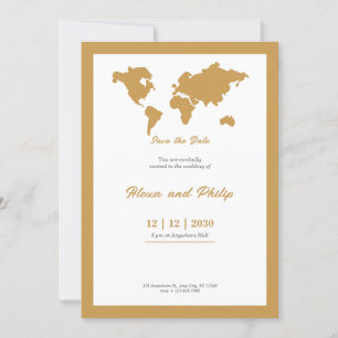 Gold Wedding-kaart Kaart
