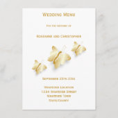 Gold Wedding Menu Butterflies Design (Voorkant)
