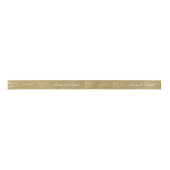 Gold Wedding Personalized Name Ribbon Satijnen Lint (Voorkant)