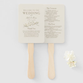 Gold Wedding-programma Handwaaier