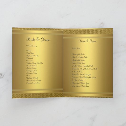 Gold Wedding-programma Programma (Binnen)