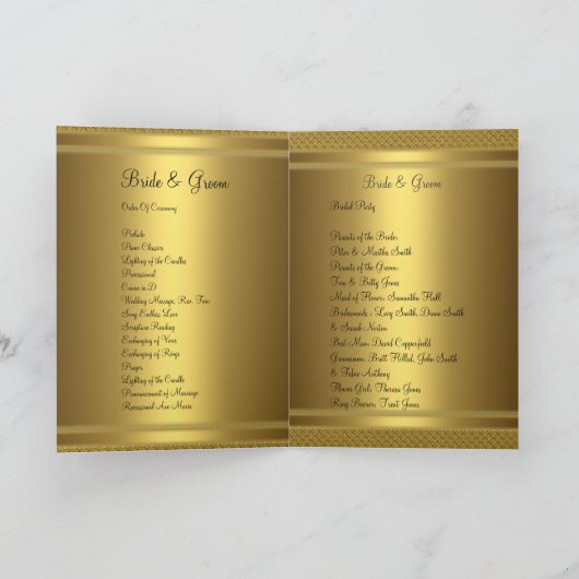 Gold Wedding-programma Programma (Binnen)