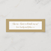 Gold Wedding Receptie Drinken Ticket (Voorkant)