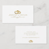 Gold Wedding Ring Jewelry Visitekaartje (Voorkant / Achterkant)