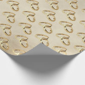 Gold Wedding Rings Cadeaupapier (Hoek)