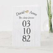 Gold Wedding Rings Jubileum Gefeliciteerd Kaart (Voorkant)