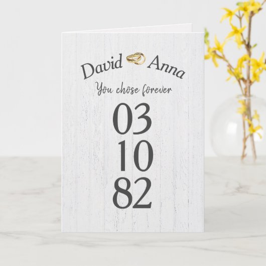 Gold Wedding Rings Jubileum Gefeliciteerd Kaart (Gele Bloem)