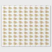 Gold Wedding Rings Marriage of Jubileum Gift Cadeaupapier (Vlak)