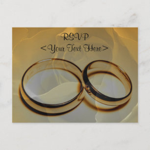 Gold Wedding Rings & Roos Briefkaart