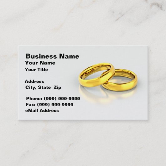 Gold Wedding Rings Visitekaartje (Voorkant)