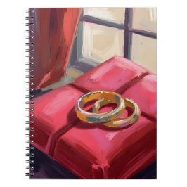 Gold Wedding Rings Watercolor Notitieboek