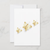 Gold Wedding RSVP Kaart Vlinders Ontwerp (Achterkant)