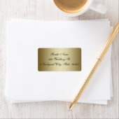 Gold Wedding RSVP Return Address Labels (Insitu)