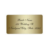Gold Wedding RSVP Return Address Labels (Voorkant)
