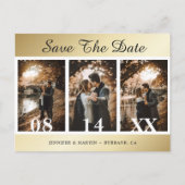 Gold Wedding Save the Date Briefkaarten (Voorkant)