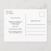 Gold Wedding Save the Date Calendar Photo Aankondigingskaart (Achterkant)