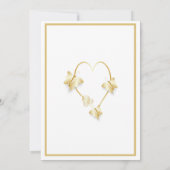 Gold Wedding Save the Date Uitnodiging Vlinders (Achterkant)