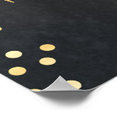 Gold Wedding Seating Chart Poster (Hoek)