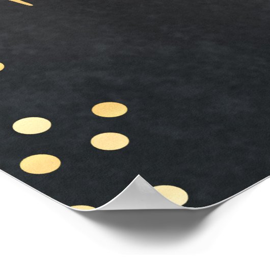 Gold Wedding Seating Chart Poster (Hoek)