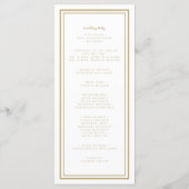 Gold Wedding Service Ceremony Minimalist Elegant P Programmakaart (Achterkant)