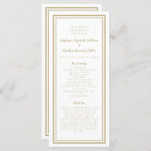 Gold Wedding Service Ceremony Minimalist Elegant P Programmakaart (Voorkant / Achterkant)