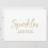 Gold Wedding "Sparkles" Verstuur je bord Kaart (Voorkant)