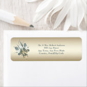 Gold Wedding Tulips Retouradres Etiket (Insitu)