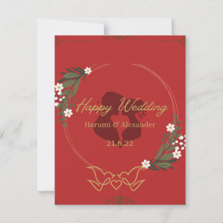 Gold Wedding Uitnodiging