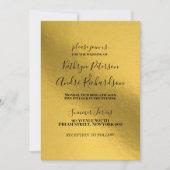 Gold Wedding Uitnodiging (Voorkant)