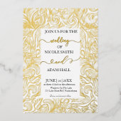 Gold Wedding Uitnodiging (Voorkant)
