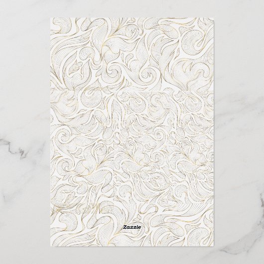 Gold Wedding Uitnodiging (Achterkant)