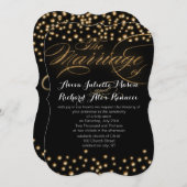 Gold Wedding-uitnodigingen Kaart (Voorkant / Achterkant)