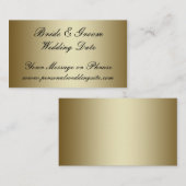 Gold Wedding Website Invoegen Kaart voor Uitnodigi (Voorkant / Achterkant)