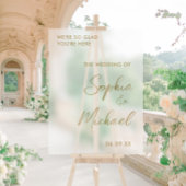 Gold Wedding Welcome Frosted Acryl Bord