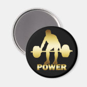 GOLD WEIGHTLIFTER MAGNEET (Voorkant / Achterkant)