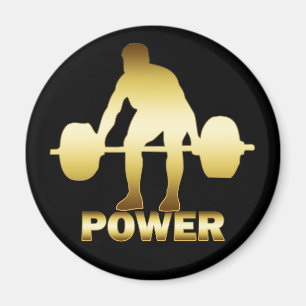 GOLD WEIGHTLIFTER MAGNEET