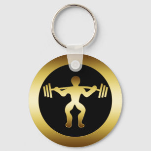 GOLD WEIGHTLIFTER SLEUTELHANGER