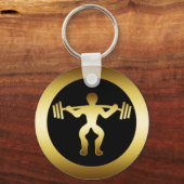 GOLD WEIGHTLIFTER SLEUTELHANGER (Voorkant)