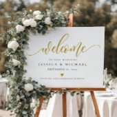 Gold Welcome Wedding Sign Poster