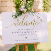 Gold Welcome Wedding Sign Poster