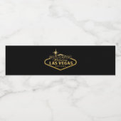 Gold Welkom bij Vegas Sign Waterfles Etiket (Enkel label)