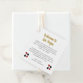 Gold Welkom in Las Vegas Welkomstpakket Bedankjes Labels (In situ)