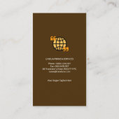 Gold Wereldbol Creative Quotting Marks Vertaler Visitekaartje (Achterkant)