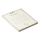 Gold Wereldbol Teacher Notitieblok (Schuin)