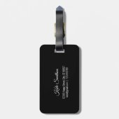 Gold Wereldbol Wereldkaart Adres naam legant Bagagelabel (Achterkant verticaal)