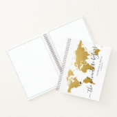 Gold Wereldkaart Adventure Destination Guest Notitieboek (Binnen)